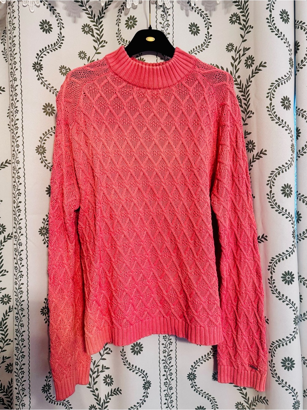 Swedish brand 100% cotton Diamond‑Stitch Knit Sweater